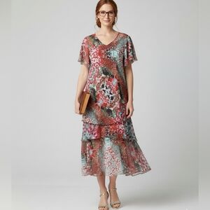 Chic Multicolor Midi Dress